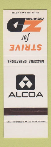 Matchbook Cover - Alcoa Strike for Zero Defects Massena Operations SAMPLE