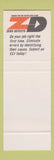 Matchbook Cover - Alcoa Strike for Zero Defects Massena Operations SAMPLE