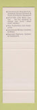 Matchbook Cover - Cutler Hammer Control Motor Control switches SAMPLE