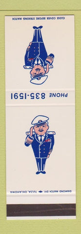 Matchbook Cover - Admiral State Bank Tulsa OK Anti Litter SAMPLE