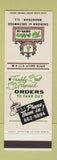 Matchbook Cover - Top o Morn Drive In Waukegan IL SAMPLE