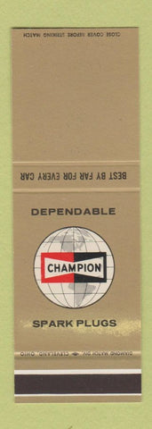 Matchbook Cover - Champion Spark Plugs auto parts SAMPLE