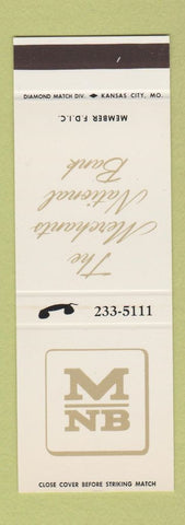 Matchbook Cover - Merchants National Bank NO TOWN SAMPLE