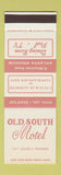 Matchbook Cover - Old South Motel Atlanta GA  SAMPLE
