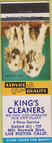Matchbook Cover - King's Cleaners Los Nietos CA