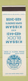 Matchbook Cover - Kissam Block Concrete Builders Supply Orlando FL SAMPLE
