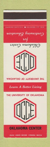 Matchbook Cover - University of Oklahoma Norman OK Continuing Education SAMPLE