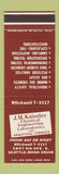 Matchbook Cover - JM Kniseley Chemical Labs Seattle WA explosives SAMPLE