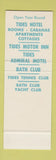Matchbook Cover - Tides Hotel Bath Club St Petersburg FL SAMPLE