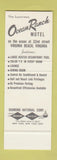 Matchbook Cover - Ocean Ranch Motel Virginia Beach VA Quality Motels SAMPLE