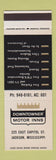 Matchbook Cover - Downtowner Motor Inns Jackson MS SAMPLE