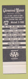 Matchbook Cover - Glenwood Manor Overland Park KS SAMPLE