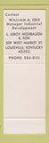 Matchbook Cover - Bluegrass Research Park Louisville KY SAMPLE