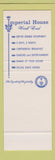 Matchbook Cover - Imperial House Motels SAMPLE
