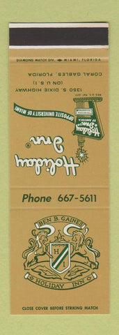 Matchbook Cover - Holiday Inn Coral Gables FL Ben Gaines SAMPLE