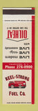 Matchbook Cover - Reel Strong Fuel co Heating Oil Cranford NJ SAMPLE