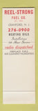 Matchbook Cover - Reel Strong Fuel co Heating Oil Cranford NJ SAMPLE