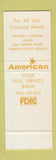 Matchbook Cover - American National Bank and Trust Fort Lauderdale FL SAMPLE