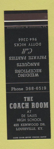 Matchbook Cover - The Coach Room Louisville KY Restaurant SAMPLE