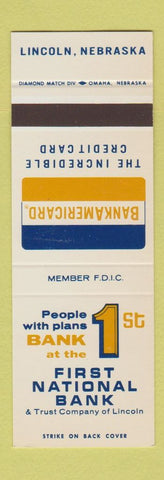 Matchbook Cover - 1st National Bank Lincoln NE SAMPLE