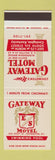 Matchbook Cover - Gateway Motel Covington KY    SAMPLE