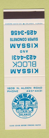 Matchbook Cover - Kissam Concrete Orlando FL   SAMPLE