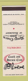 Matchbook Cover - Coach & Horses Club Royal Coach Inn Beaumont TX SAMPLE