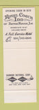 Matchbook Cover - Coach & Horses Club Royal Coach Inn Beaumont TX SAMPLE