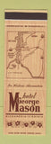 Matchbook Cover - Hotel  George Mason Alexandria VA SAMPLE