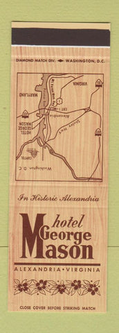 Matchbook Cover - Hotel  George Mason Alexandria VA SAMPLE