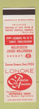 Matchbook Cover Lonoke Production Credit Pulaski Saline Prairie County AR SAMPLE