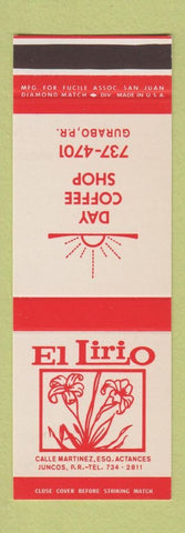 Matchbook Cover - El Lirio Juncos Puerto Rico Gurabo SAMPLE