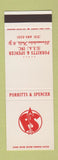 Matchbook Cover - Porritts  Spencer Skaneateles Falls NY SAMPLE