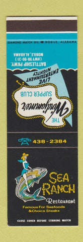Matchbook Cover - Winjammer Supper Club Sea Ranch Mobile AL SAMPLE