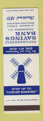 Matchbook Cover - Poughkeepsie Savings Bank windmill NY  SAMPLE