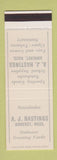 Matchbook Cover - Hastings News Stationer Cards Amherst MA sporting goods SAMPLE