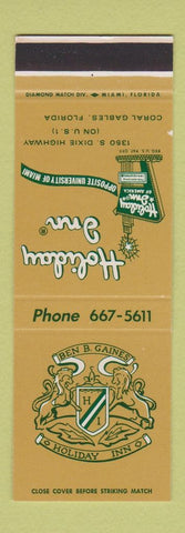 Matchbook Cover - Holiday Inn Ben B Gaines Coral Gables FL SAMPLE
