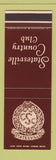 Matchbook Cover - Statesville Country Club NC golf SAMPLE