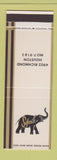 Matchbook Cover - Safari Restaurant? Houston TX elephant SAMPLE