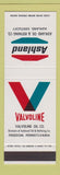 Matchbook Cover - Valvoline Ashland oil gas Ashland KY Freedom PA SAMPLE