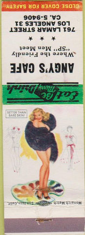 Matchbook Cover - Angy's Cafe Los Angeles CA pinup