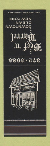 Matchbook Cover - Beef n Barrel Restaurant Olean NY SAMPLE