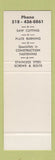 Matchbook Cover - Woodward Steel Albany NY SAMPLE
