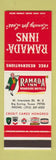 Matchbook Cover - Ramada Inn Big Spring TX SAMPLE