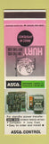 Matchbook Cover - Asco Control Automatic Switch Florham Park NJ  SAMPLE