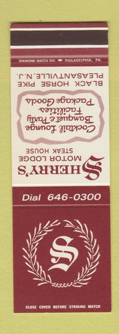Matchbook Cover - Sherry's Motor Lodge Pleasantville NJ WEAR SAMPLE