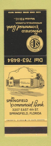 Matchbook Cover - Springfield Commercial Bank Springfield FL SAMPLE