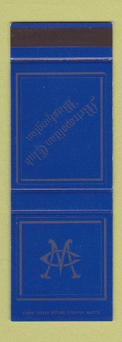 Matchbook Cover - Metropolitan Club Washington DC SAMPLE