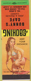 Matchbook Cover - Bunny's Cafe Los Angeles CA pinup