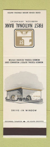 Matchbook Cover - 1st National Bank Harrison TX SAMPLE